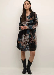 Mekko cream jasmina musta 0923 - mekko