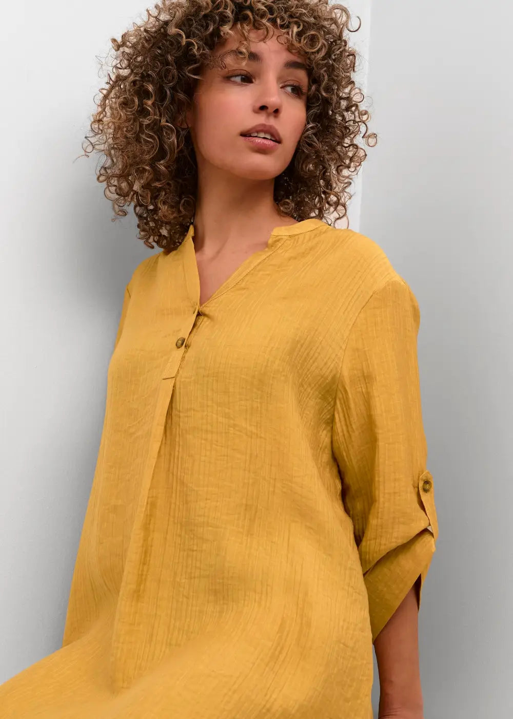 Mekko cream wilma 0723 keltainen - mekko