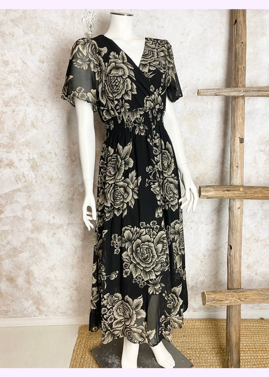 Mekko donna beigemusta 0525 - mekko