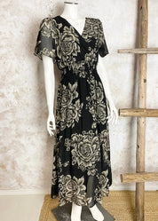 Mekko donna beigemusta 0525 - mekko
