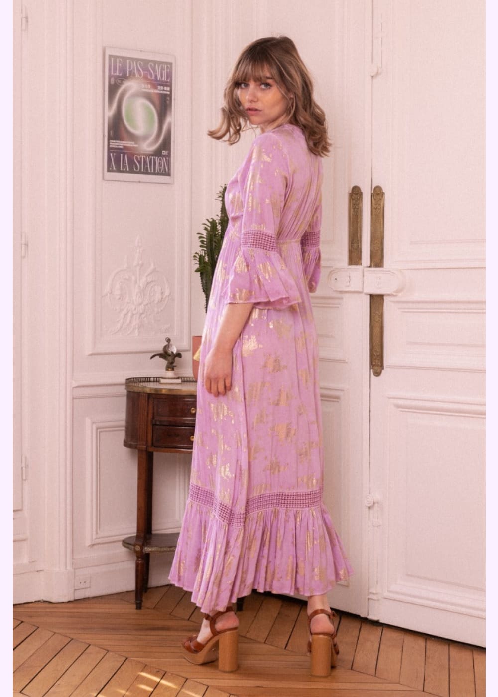 Mekko lilagold lila - mekko