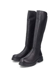 Rouheat naisten nahkasaappaat, joissa vetoketju, joustava varsi, karvavuori ja pitävä TR-kumipohja – mukavat ja tyylikkäät arkeen