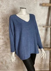 Neule elisa plus 750 eri värejä 1225 | farkun sininen | neule