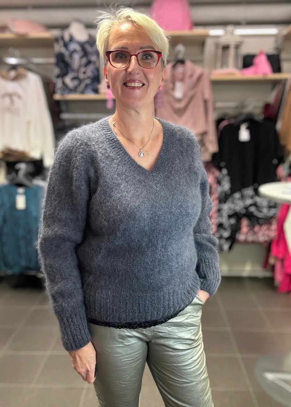 Neule parisienne harmaa 1024 - neule