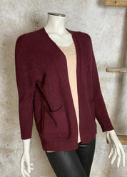 Neuletakki nathalie 353 eri värejä 0525 | viininpunainen | neule