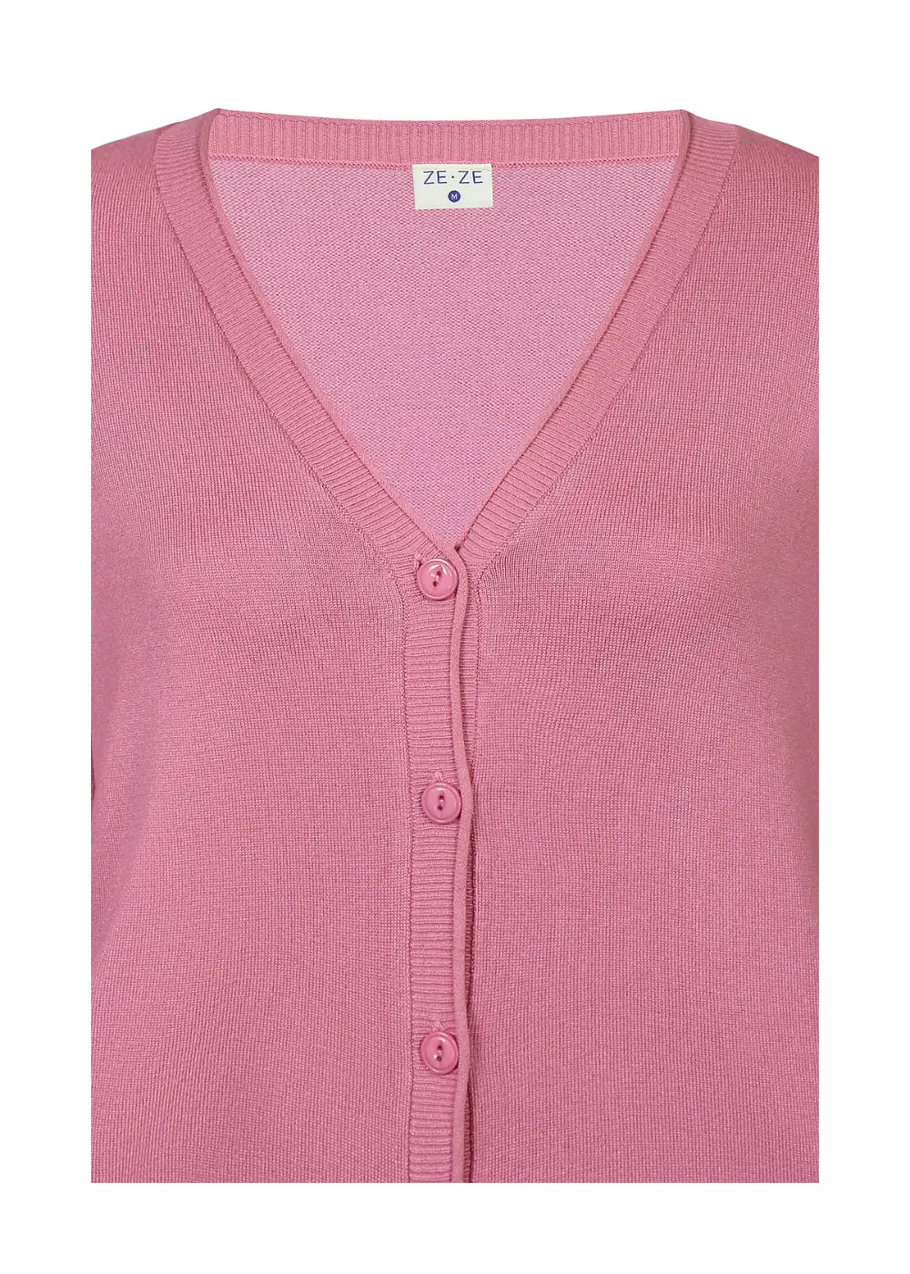 Lyhyt neuletakki ohutta pehmeää neulosta, suora malli, edessä napit, täyspitkät hihat ja avara V-kaula-aukko