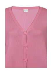 Lyhyt neuletakki ohutta pehmeää neulosta, suora malli, edessä napit, täyspitkät hihat ja avara V-kaula-aukko