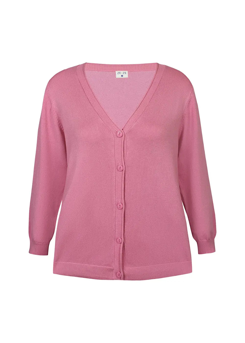 Lyhyt neuletakki ohutta pehmeää neulosta, suora malli, edessä napit, täyspitkät hihat ja avara V-kaula-aukko