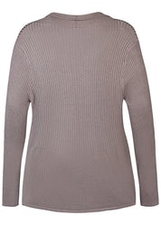 Neuletakki zeze lyhyt florian 723 taupe 0325 - neule