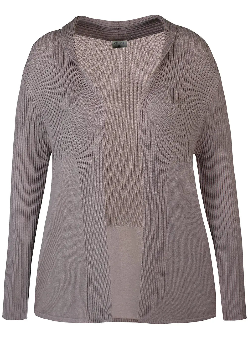 Neuletakki zeze lyhyt florian 723 taupe 0325 - neule