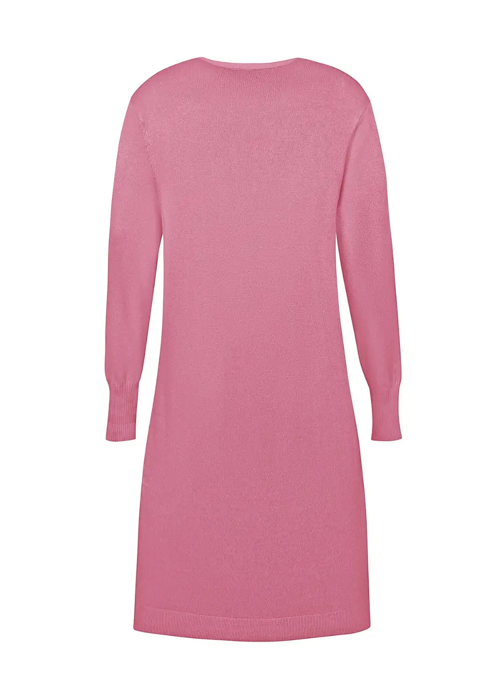 Pitkä avomallinen neuletakki pehmeästä ohuesta neuloksesta, suora malli, täyspitkät hihat ja taskut edessä