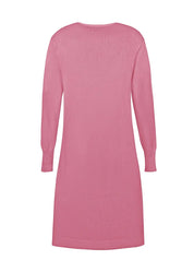 Pitkä avomallinen neuletakki pehmeästä ohuesta neuloksesta, suora malli, täyspitkät hihat ja taskut edessä