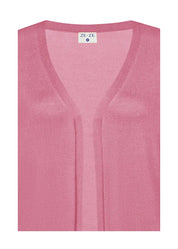 Pitkä avomallinen neuletakki pehmeästä ohuesta neuloksesta, suora malli, täyspitkät hihat ja taskut edessä