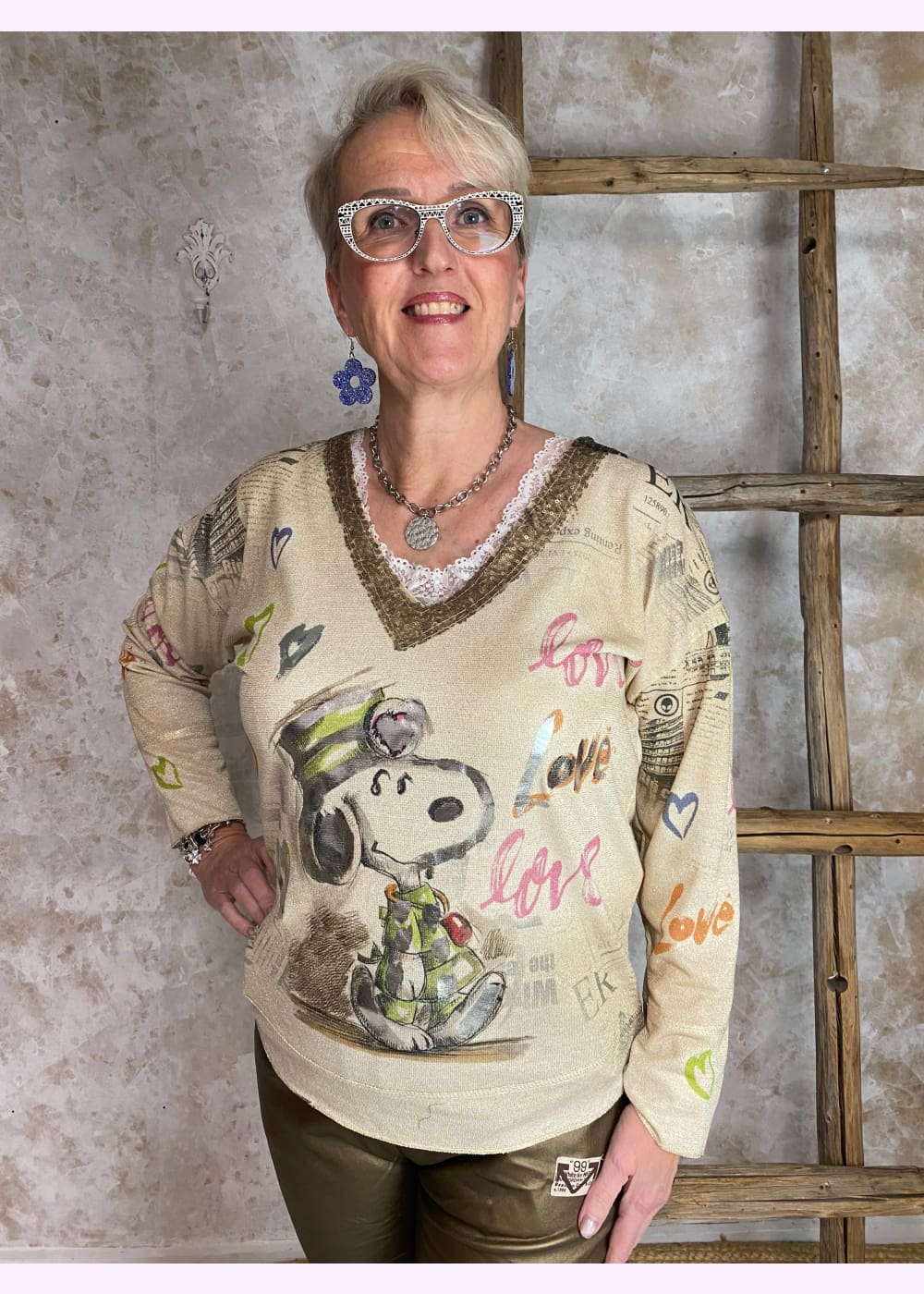 Paita madelon eri printtejä 0225 - snoopy - pusero