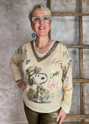 Paita madelon eri printtejä 0225 - snoopy - pusero