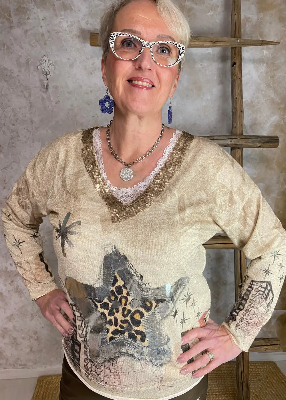 Paita madelon eri printtejä 0225 - tähti - pusero