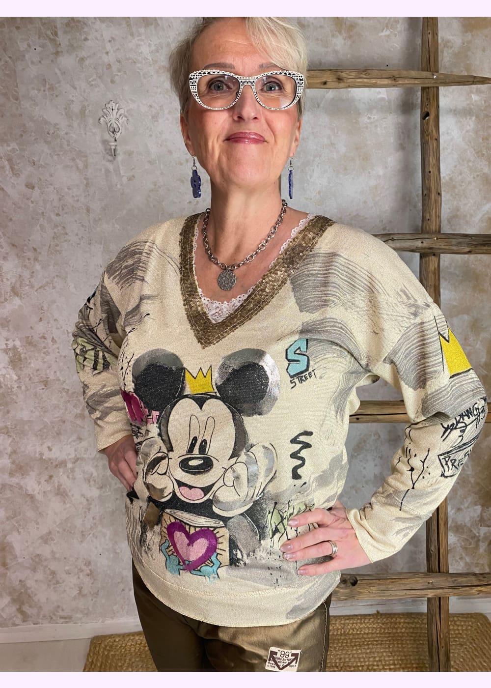 Paita madelon eri printtejä 0225 - mikki - pusero