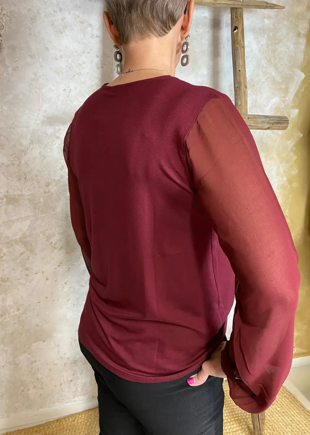 Paita marinello 51744 burgundinpunainen 0924 - pusero