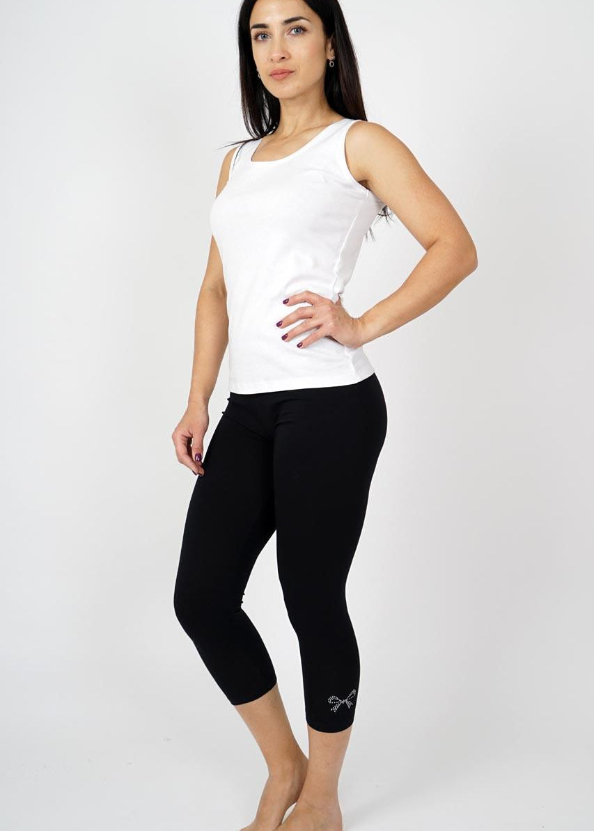 8-lahje, rusettiblingi lahkeessa, ohut joustava trikoo ja korkea vyötärö