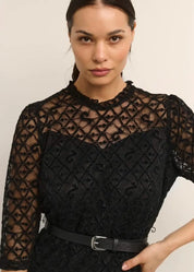 Pitsimekko gila cream musta - mekko