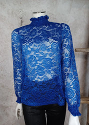 Pitsipusero mapp maja sähkönsininen 1023 - pusero