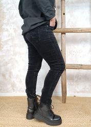 Samettihousu mapp cordyroy musta - housut