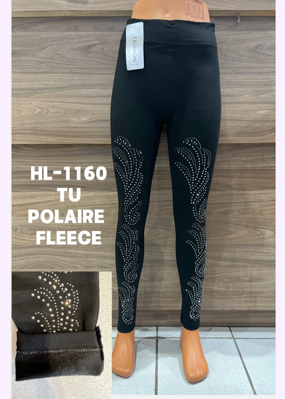 Talvijeggins 1160 musta 1224 - legginsit