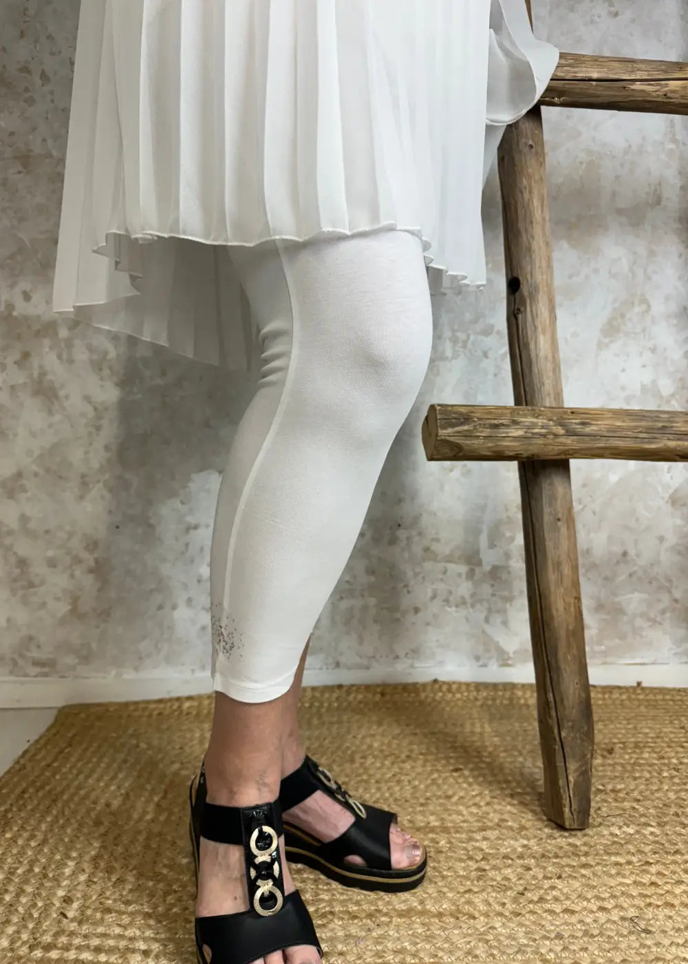 Trikoocapri mxo bling valkoinen 0424 - caprit ja legginsit