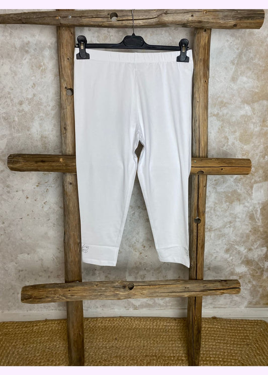 Trikoocapri mxo blingperhonen valkoinen 0425 - caprit ja shortsit