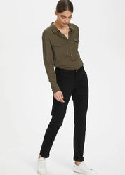 Twill housut cream - housut