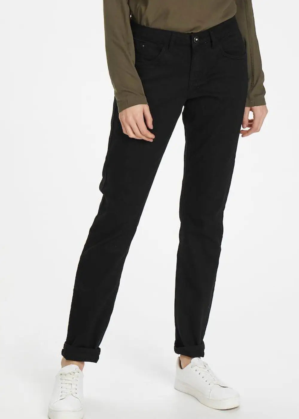 Twill housut cream - housut