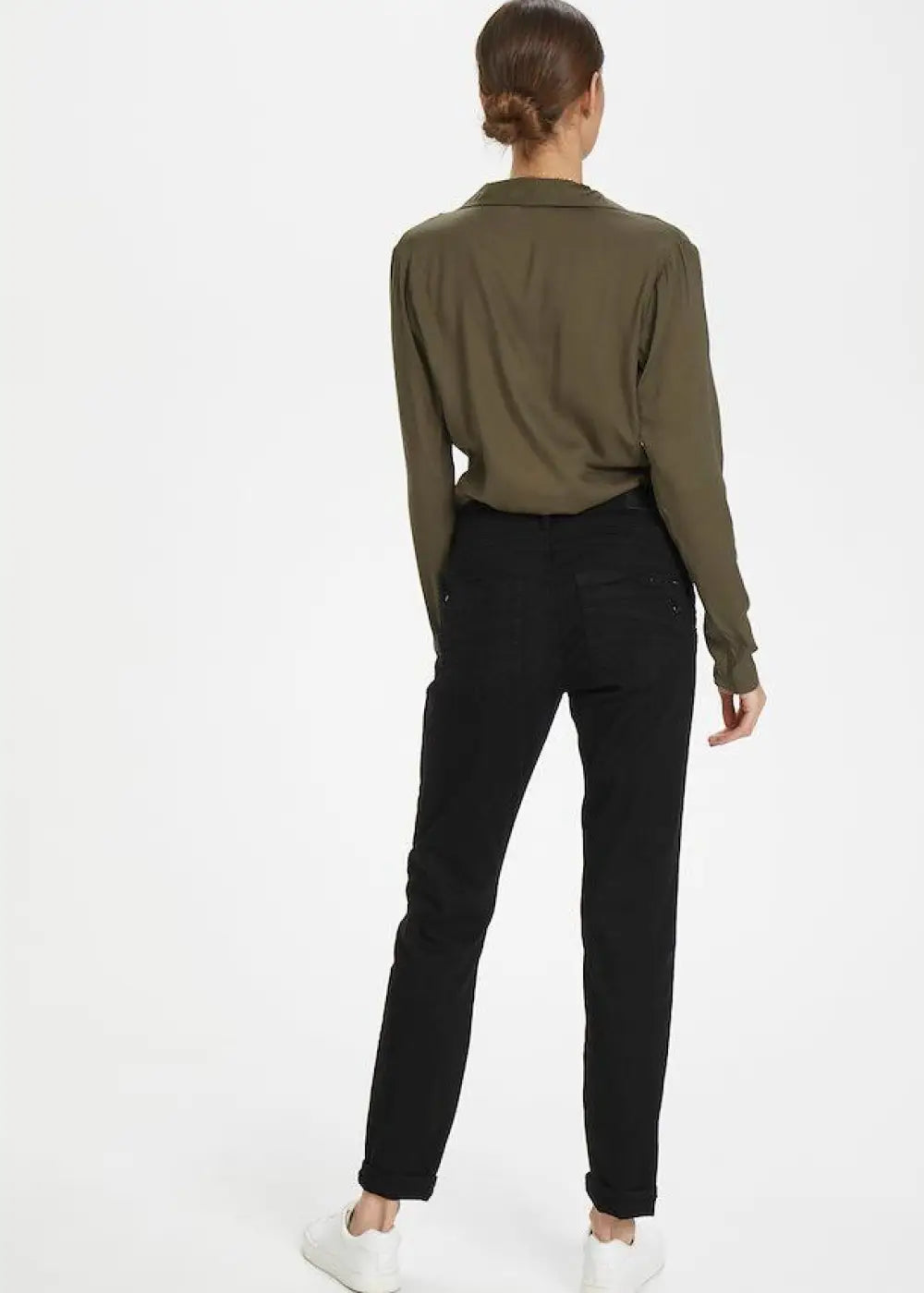 Twill housut cream - housut