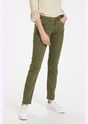 Twill housut lottecr cream vihreä - housut